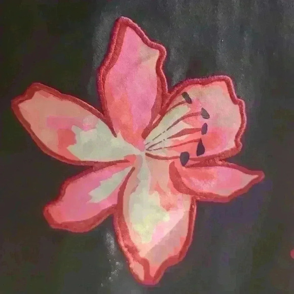 NWOT Kate Spade new without tag Black Tiger Lily Applique Fit & Flare Dress sz 4 - Picture 10 of 15